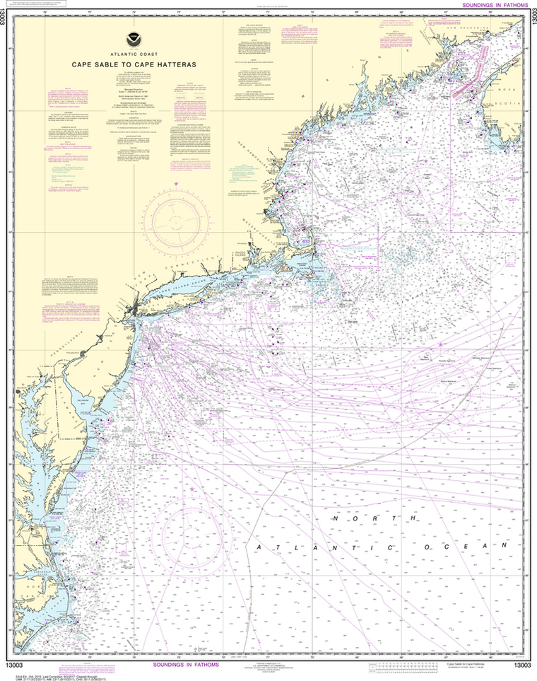 NOAA Chart 13003: Cape Sable to Cape Hatteras