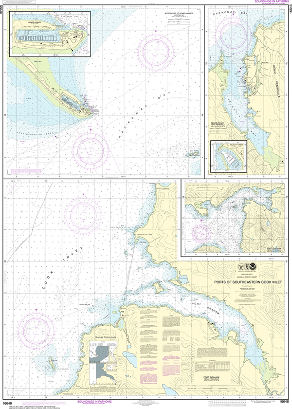 NOAA Chart 16646: Ports of Southeastern Cook Inlet: Port Chatham ...