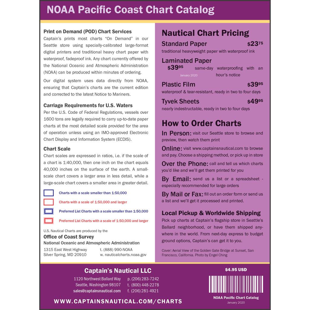 NOAA Pacific Chart Catalog Captain's Nautical Books & Charts