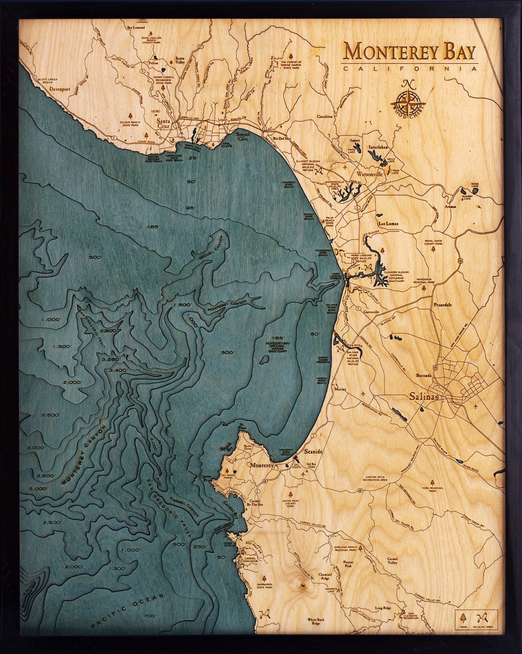 WoodChart of Monterey Bay, California