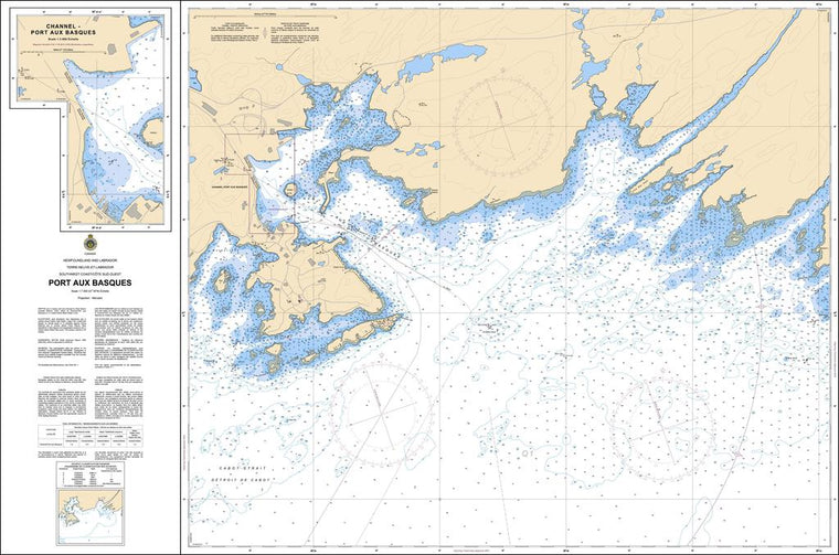 CHS Chart 4641: Port aux Basques and Approaches/et les Approches