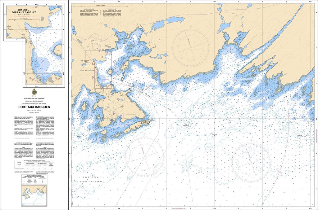 CHS Chart 4641: Port aux Basques and Approaches/et les Approches