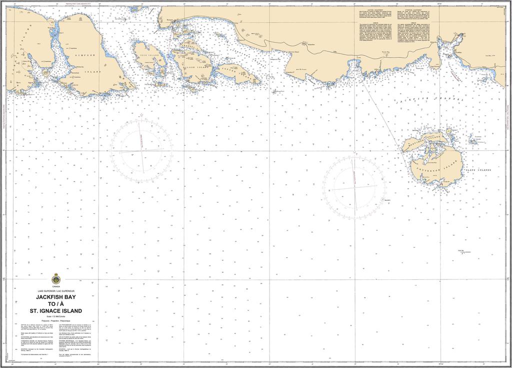 CHS Chart 2303: Jackfish Bay to/à St. Ignace Island