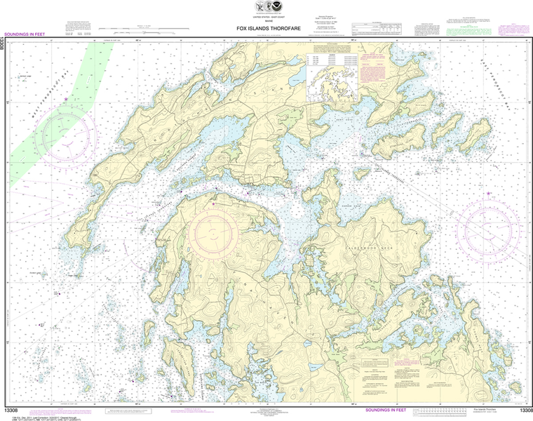 NOAA Chart 13308: Fox Islands Thorofare