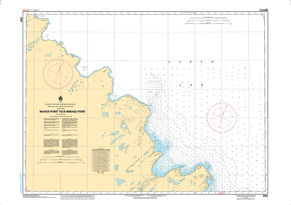 CHS Print-on-Demand Charts Canadian Waters-6354: McIver Point to/€ Mirage Point, CHS POD Chart-CHS6354