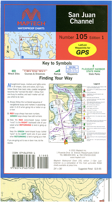 Captain's-Nautical-Supplies-Maptech-Waterproof-Chart-San-Juan-Channel
