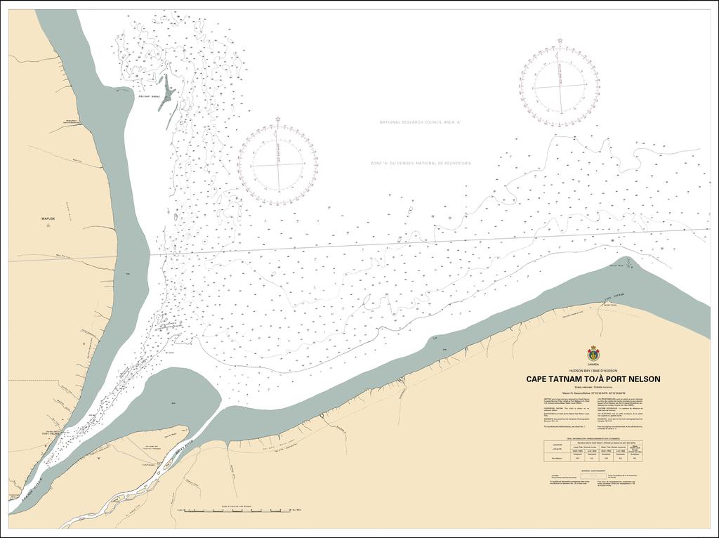 CHS Chart 5406: Cape Tatnam to/à Port Nelson
