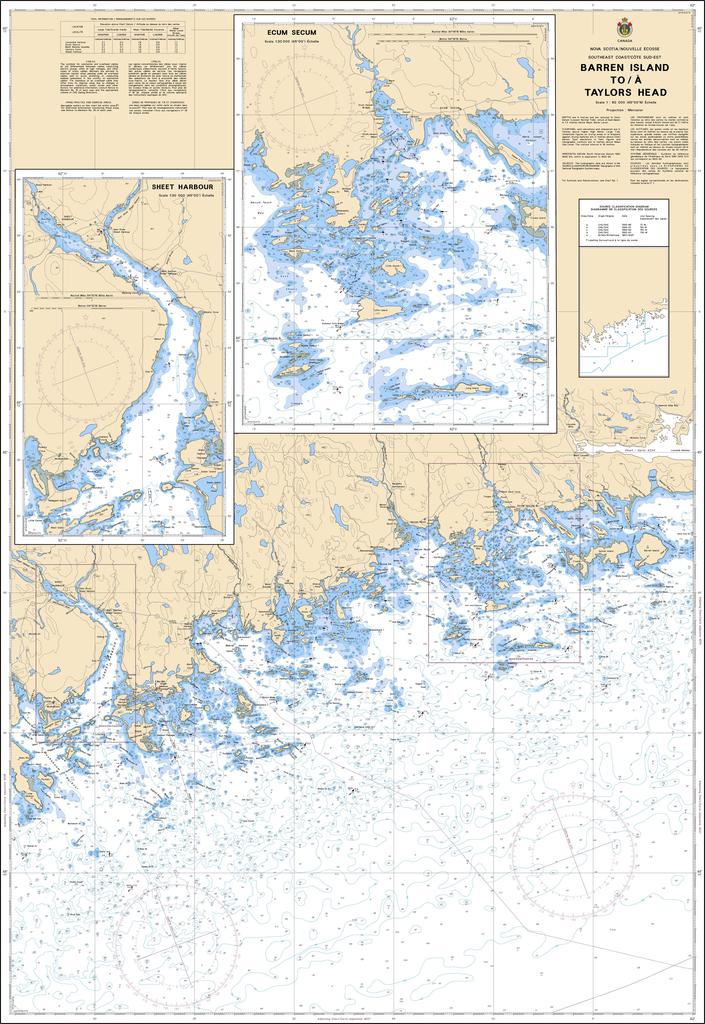 CHS Chart 4235: Barren Island to / à Taylors Head