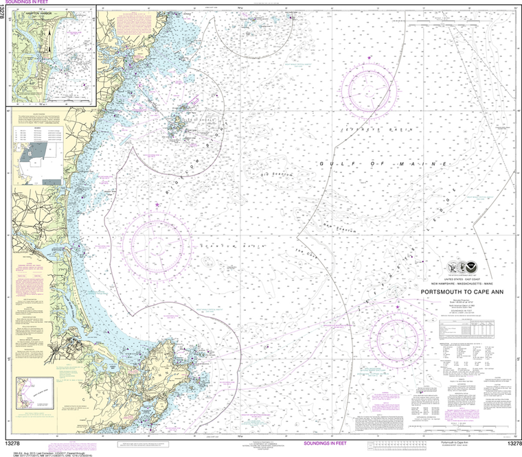 NOAA Chart 13278: Portsmouth to Cape Ann, Hampton Harbor