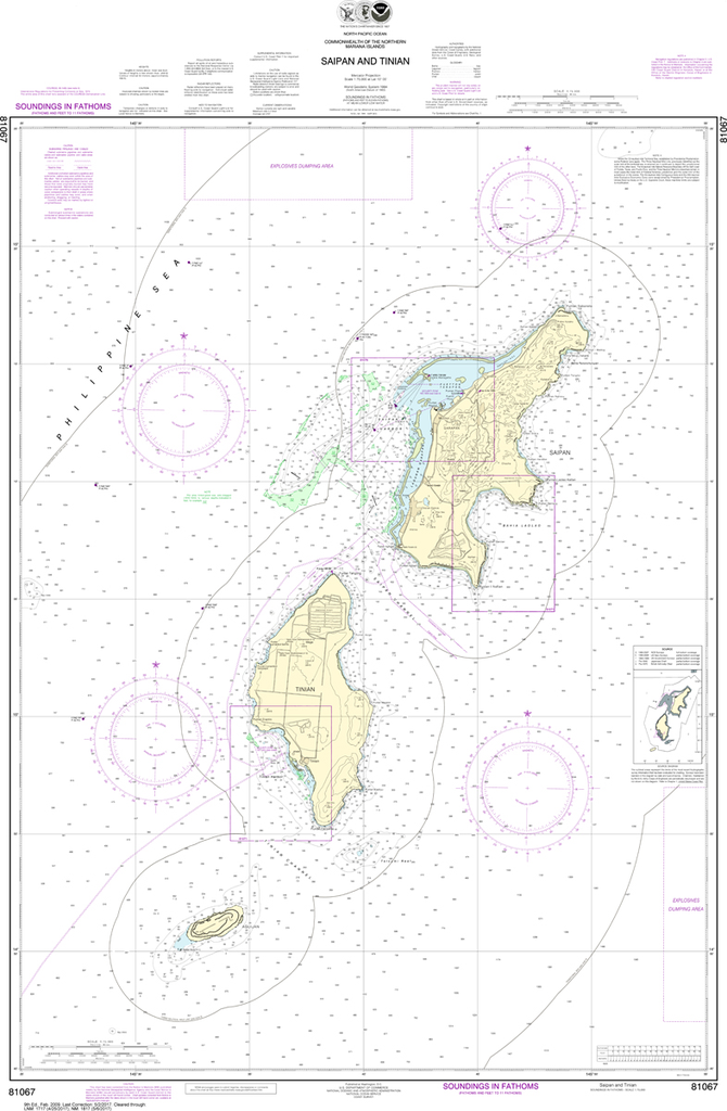 NOAA Chart 81067: Commonwealth of the Northern Mariana Islands - Saipan and Tinian