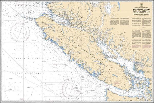 CHS Chart 3001: Vancouver Island/Île de Vancouver, Juan de Fuca ...