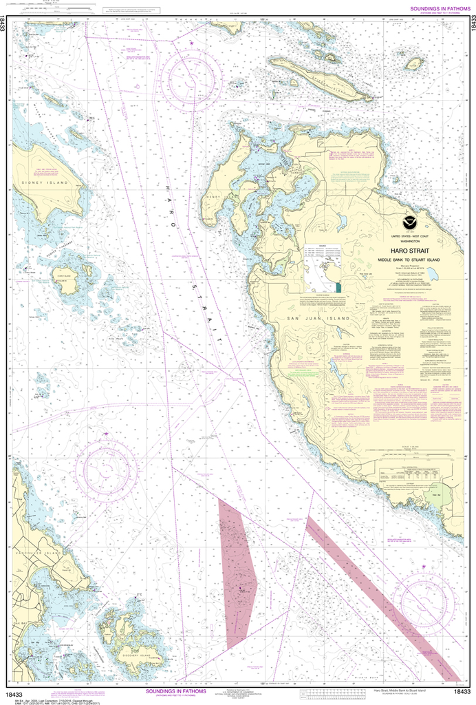 NOAA Chart 18433: Haro-Strait - Middle Bank to Stuart Island