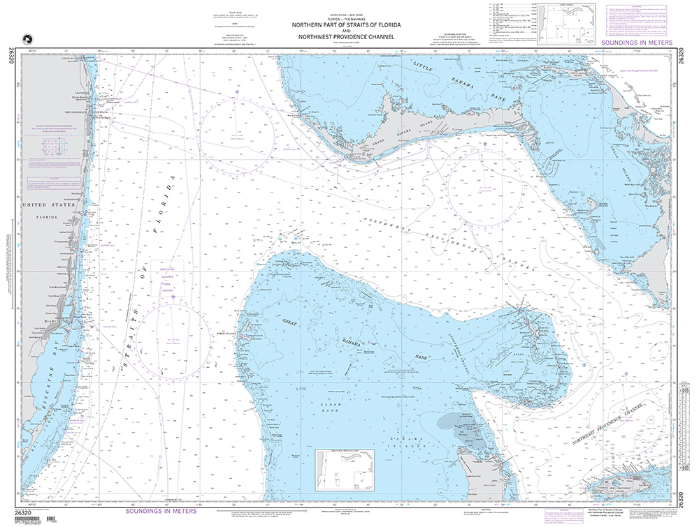 NGA Chart 26320: Northern Part of Straits of Florida and Northwest Providence Channel (LORAN-C)
