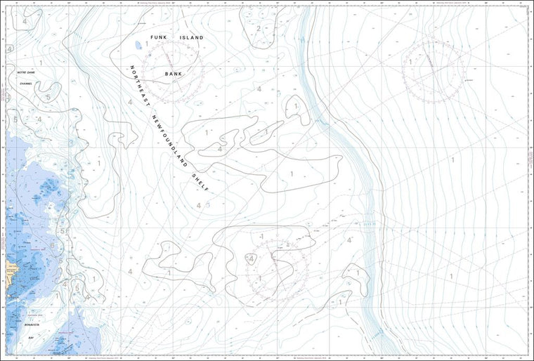 CHS Chart 8015: Funk Island and Approaches / et les approches