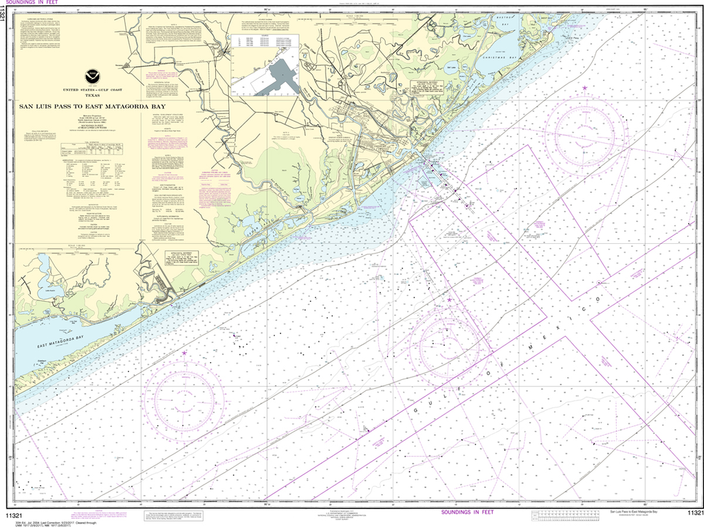 NOAA Chart 11321: San Luis Pass to East Matagorda Bay