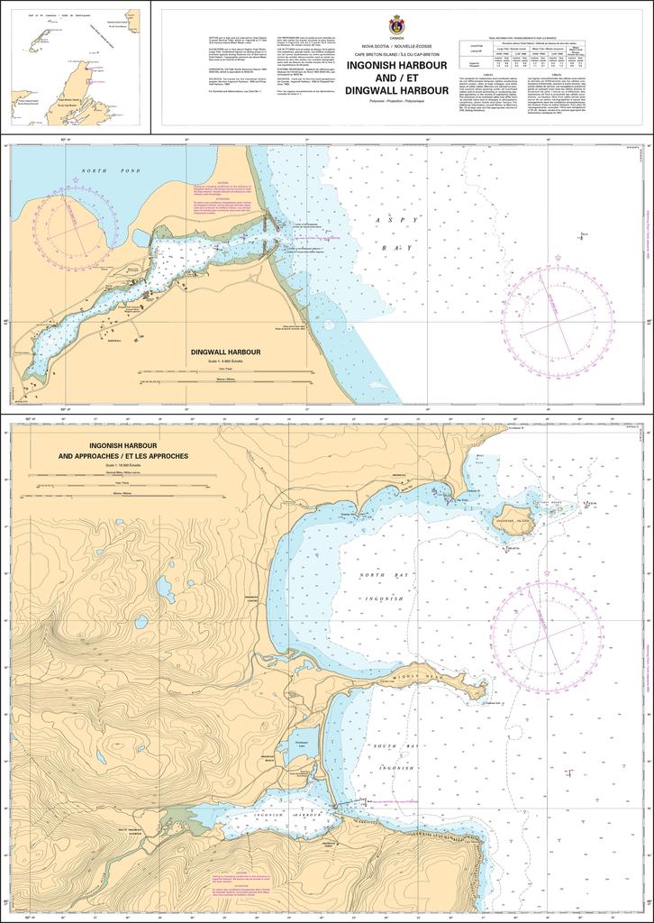 CHS Chart 4365: Ingonish Harbour and / et Dingwall Harbour