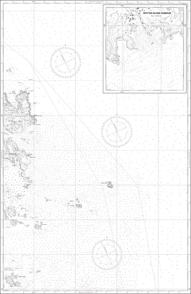 CHS Chart 4744: Approaches to / approches à Spotted Island Harbour