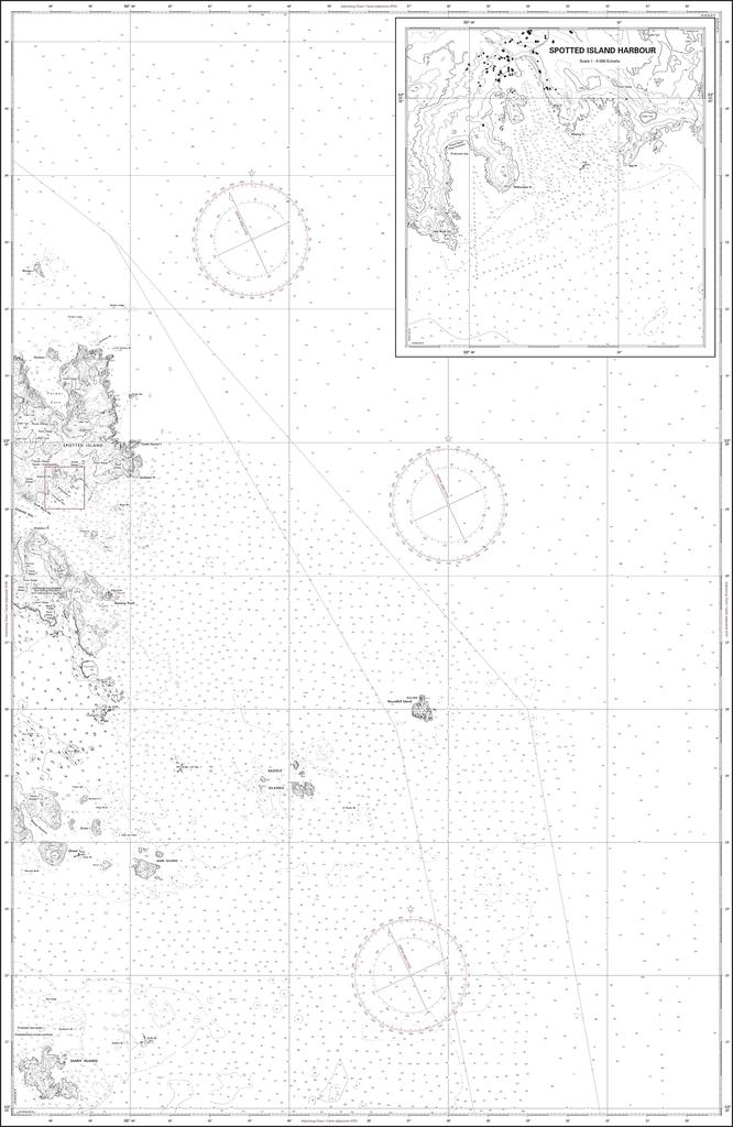 CHS Chart 4744: Approaches to / approches à Spotted Island Harbour