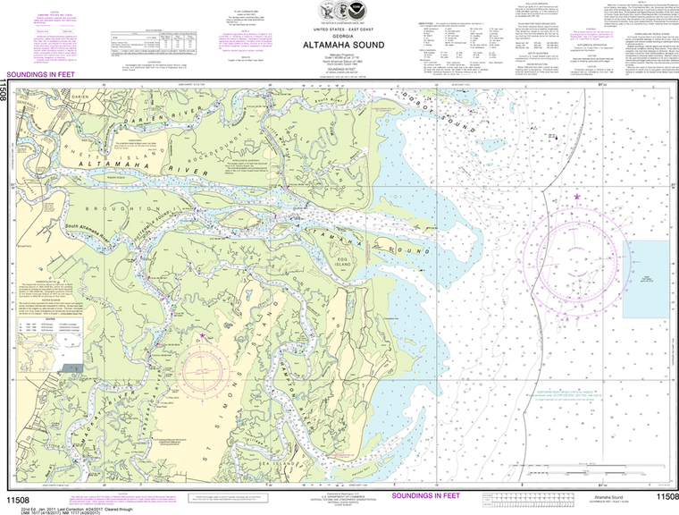 NOAA Chart 11508: Altamaha Sound