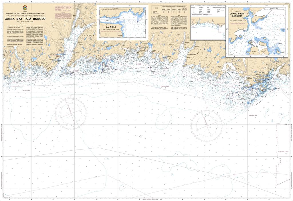 CHS Chart 4824: Garia Bay to / à Burgeo