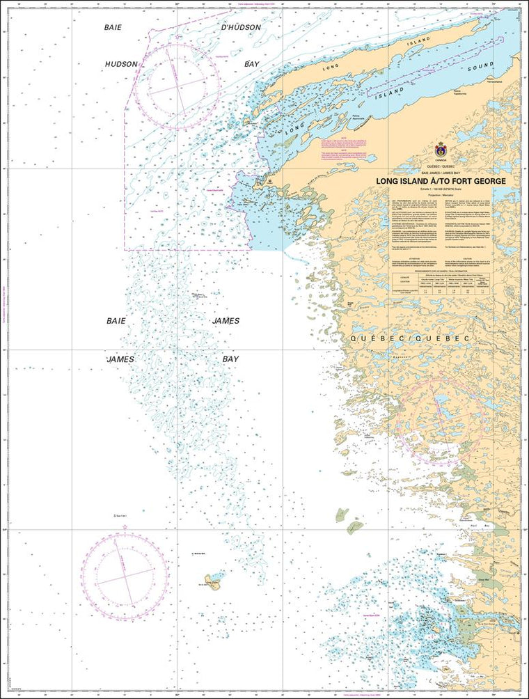 CHS Chart 5801: Long Island à/to Fort George