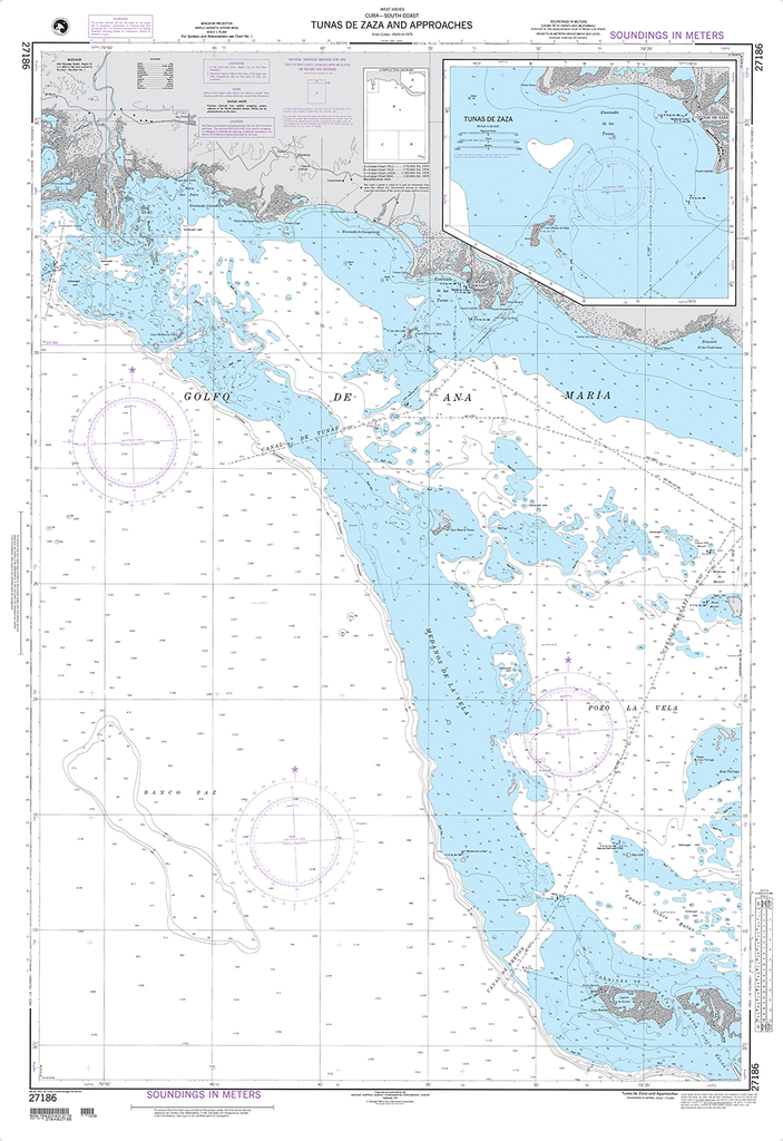 NGA Chart 27186: Tunas de Zaza and Approaches