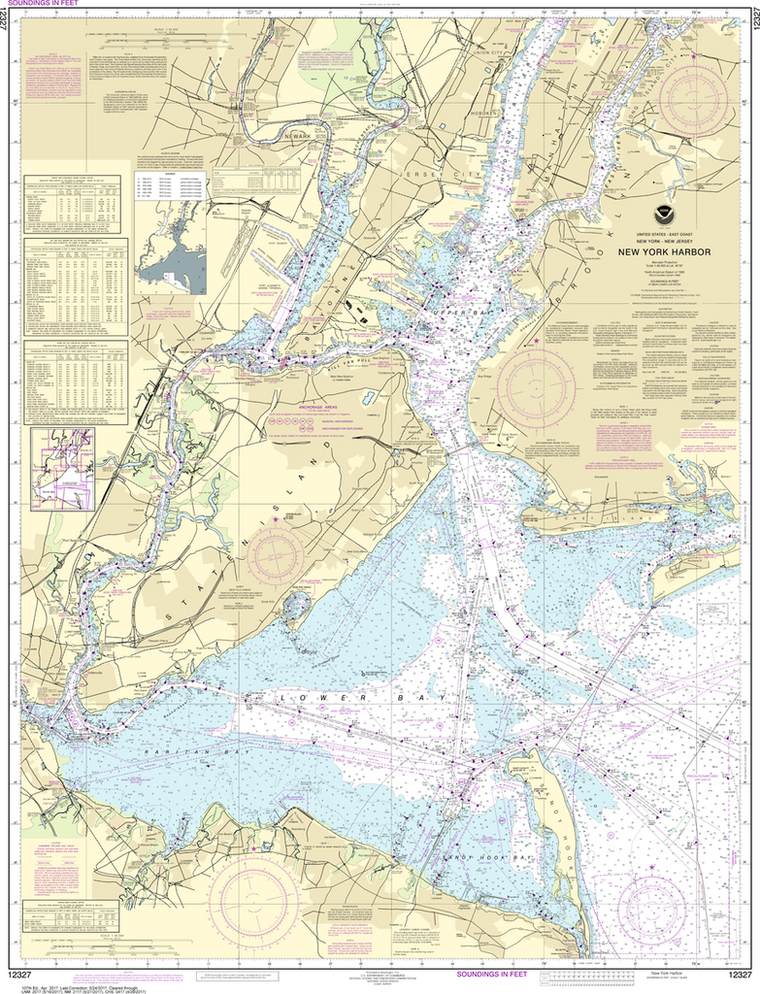NOAA Chart 12327: New York Harbor