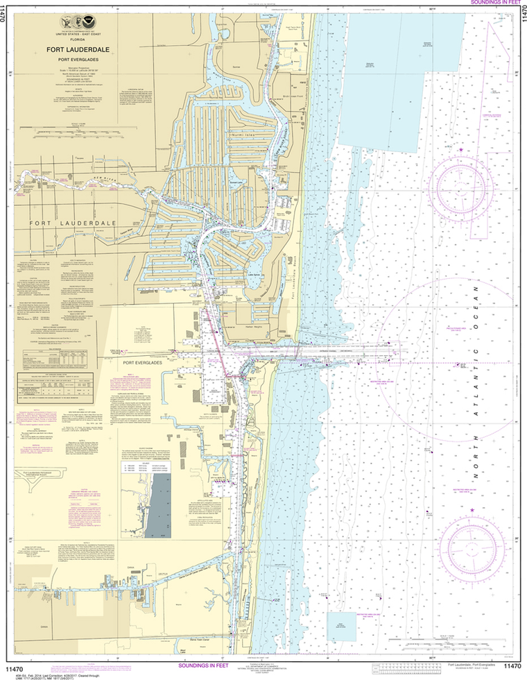 NOAA Chart 11470: Fort Lauderdale Port Everglades