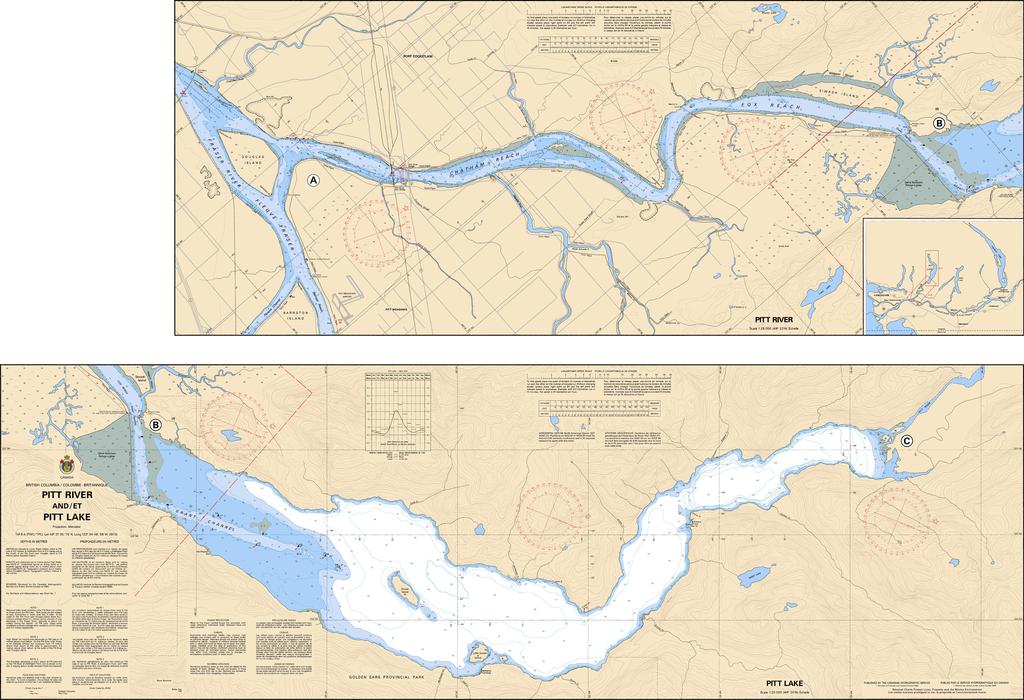 CHS Chart 3062: Pitt River and/et Pitt Lake
