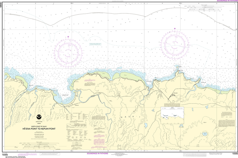 NOAA Chart 19385: North Coast of Kaua'i - Ha'ena Point to Kepuhi Point