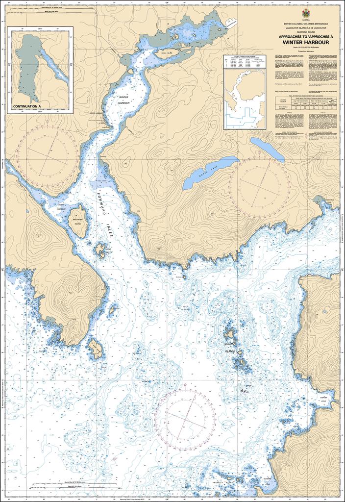 CHS Chart 3686: Approaches to/Approches à Winter Harbour