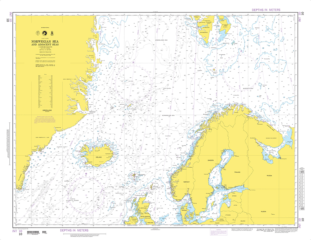 NGA Chart 10: Norwegian Sea and Adjacent Seas