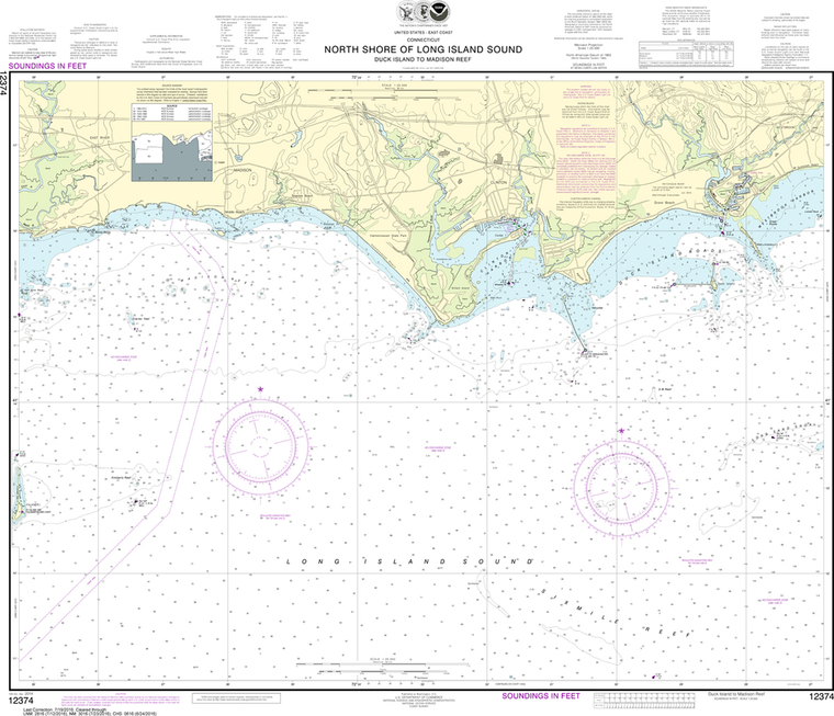 NOAA Chart 12374: North Shore of Long Island - Sound Duck Island to Madison Reef