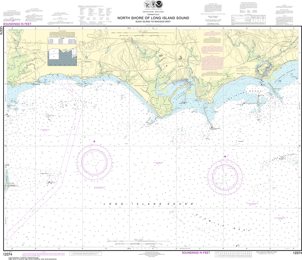 NOAA Chart 12374: North Shore of Long Island - Sound Duck Island to Madison Reef