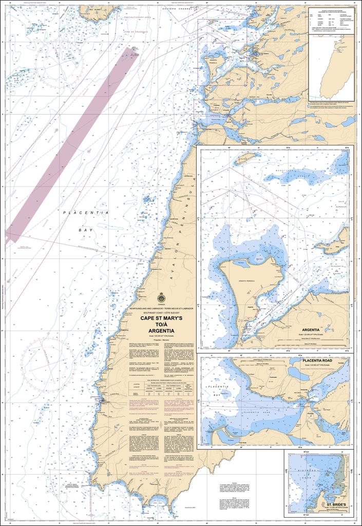 CHS Chart 4841: Cape St Marys to / à Argentia