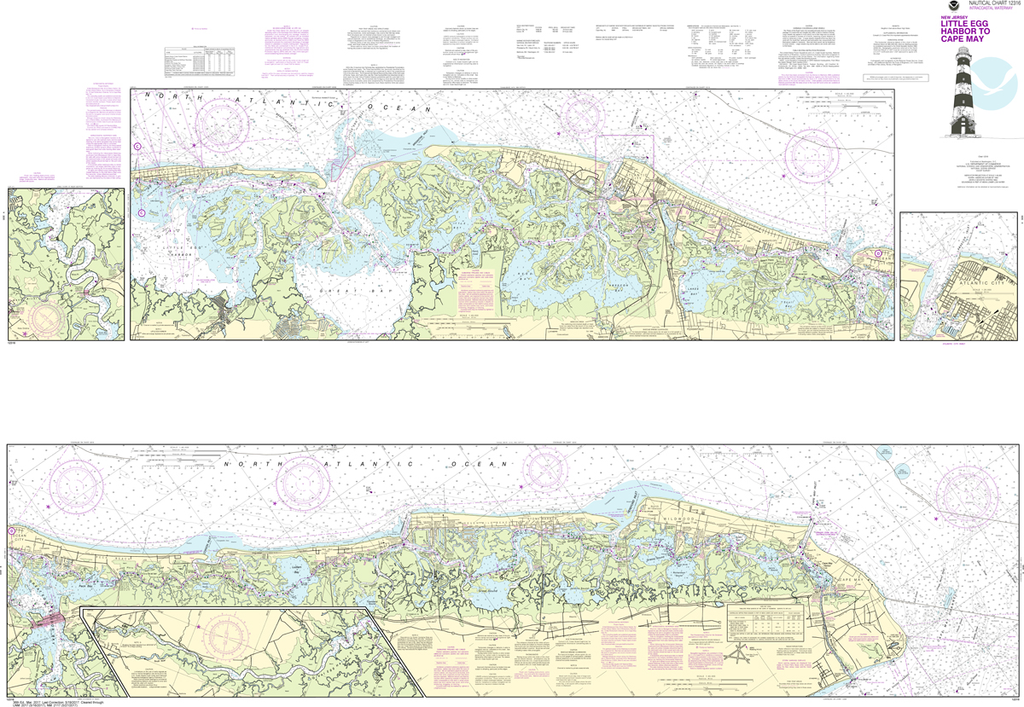 NOAA Chart 12316 Intracoastal Waterway Little Egg Harbor to Cape May