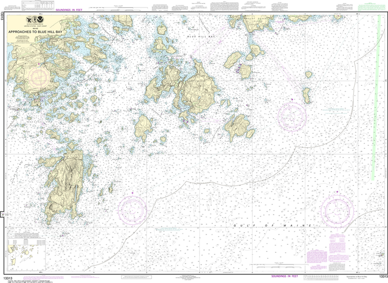 NOAA Chart 13313: Approaches to Blue Hill Bay