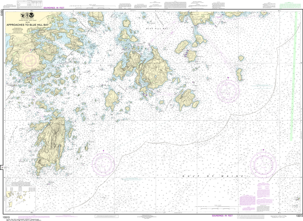 NOAA Chart 13313: Approaches to Blue Hill Bay