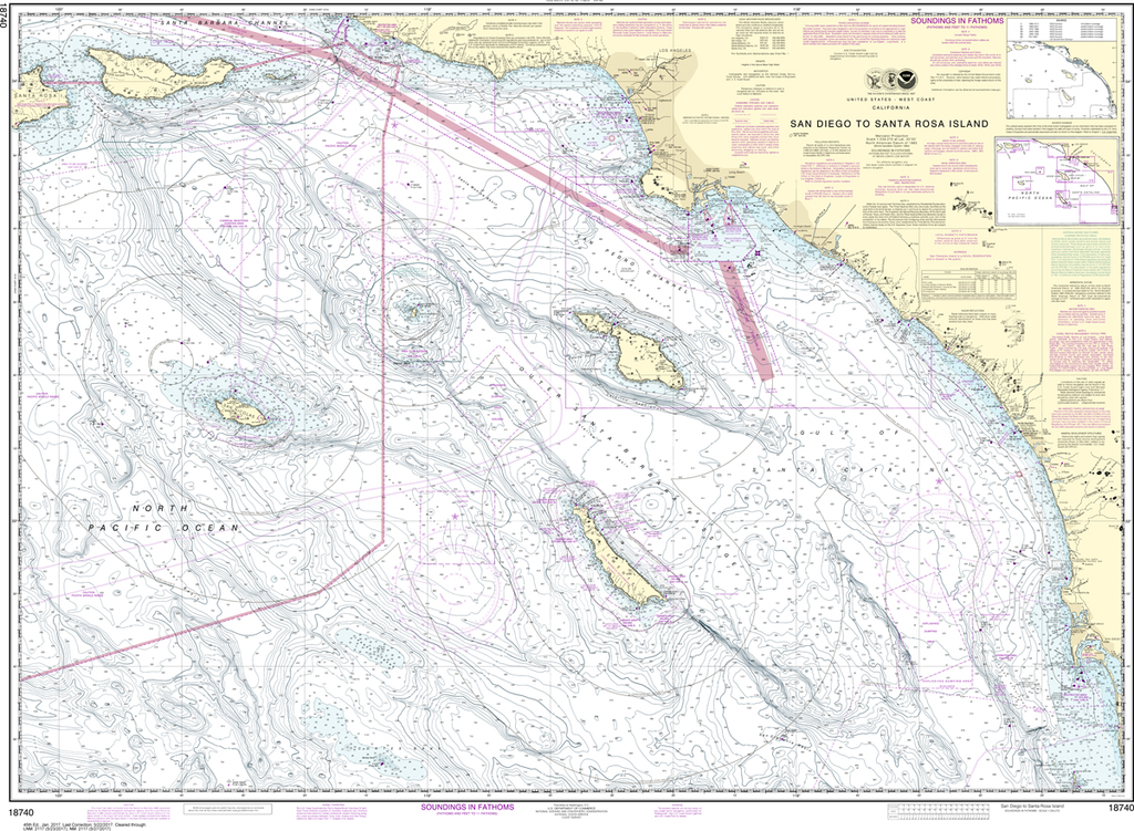 NOAA Chart 18740: San Diego to Santa Rosa Island