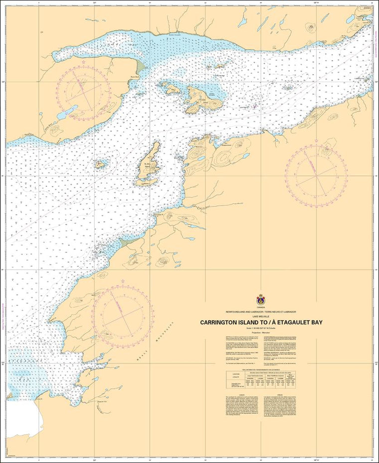 CHS Chart 4725: Carrington Island to / à Etagaulet Bay