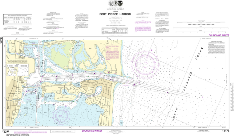 NOAA Chart 11475: Fort Pierce Harbor