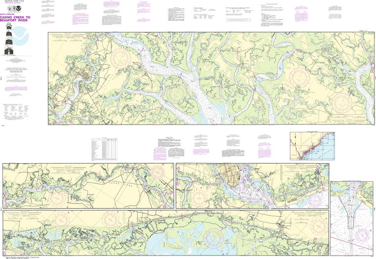 NOAA Chart 11518: Intracoastal Waterway - Casino Creek to Beaufort River