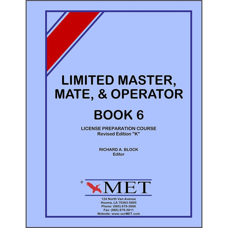 Limited Master Mate & Operator License Book 6