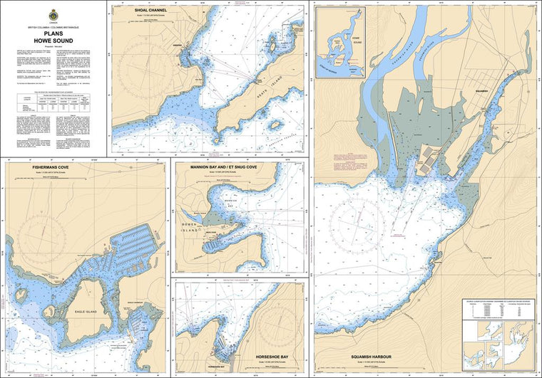 CHS Chart 3534: Plans - Howe Sound