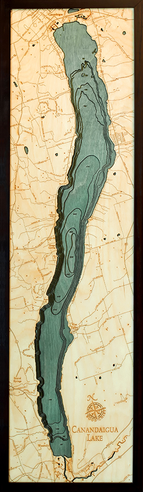 WoodChart of Canandaigua Lake, New York