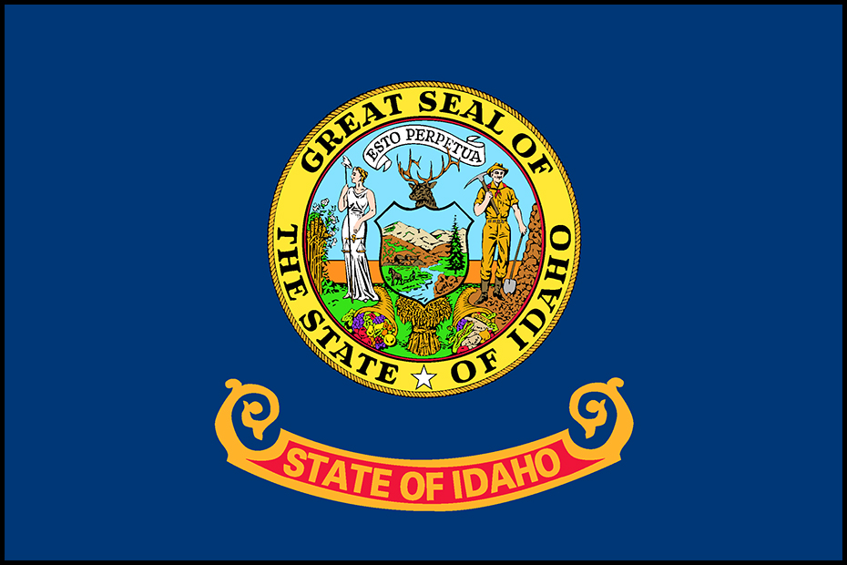 Idaho 8x12 Feet Nylon State Flag Made in USA Idaho 8x12 Feet Nylon State Flag Made in USA