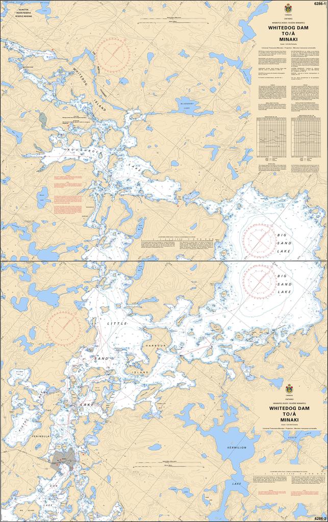 CHS Chart 6286: Whitedog Dam to/à Minaki