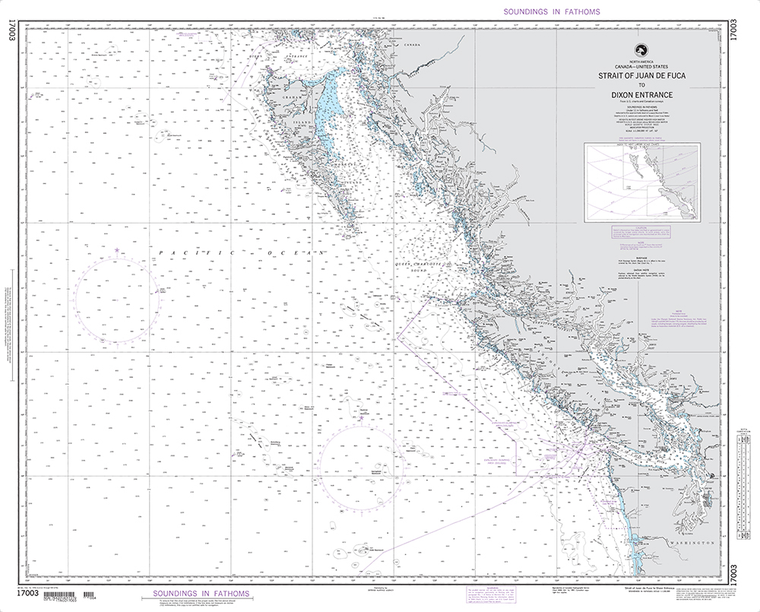 NGA Chart 17003: Strait of Juan de Fuca to Dixon Entrance
