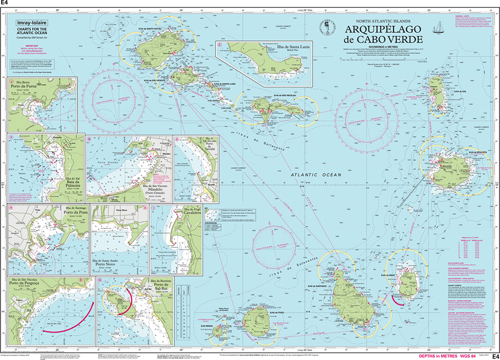 Imray Chart E4: Arquipélago de Cabo Verde