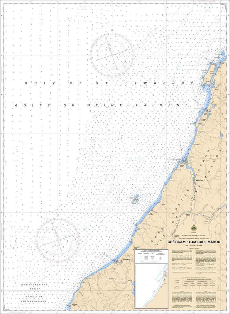 CHS Chart 4463: Chéticamp to / à Cape Mabou